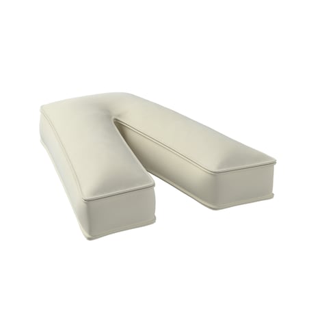 Poduszka literka V, śmietankowa biel, 35x40cm, Posh Velvet