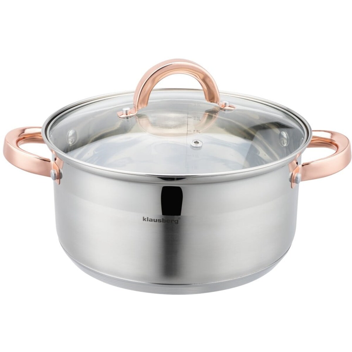 Zestaw garnków do gotowania na parze 22cm 5 elementów Parowar Rose Gold KLAUSBERG