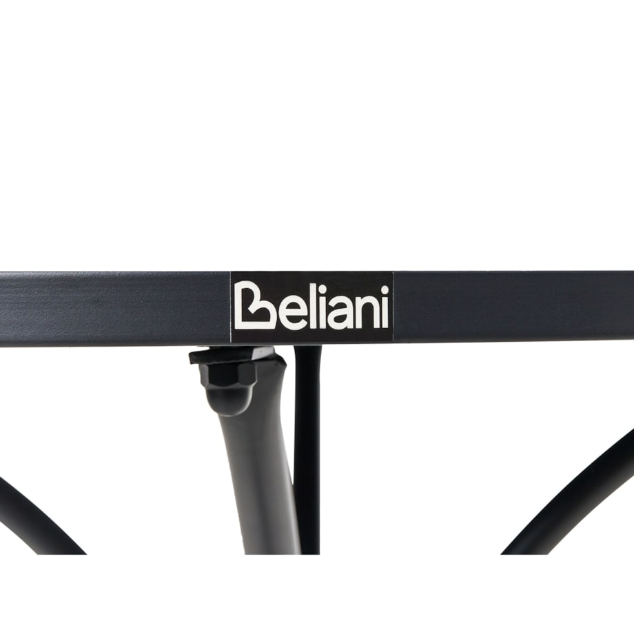 Stolik bistro ADRANO 60 cm 60 cm Efekt lastryko Metal Czarny