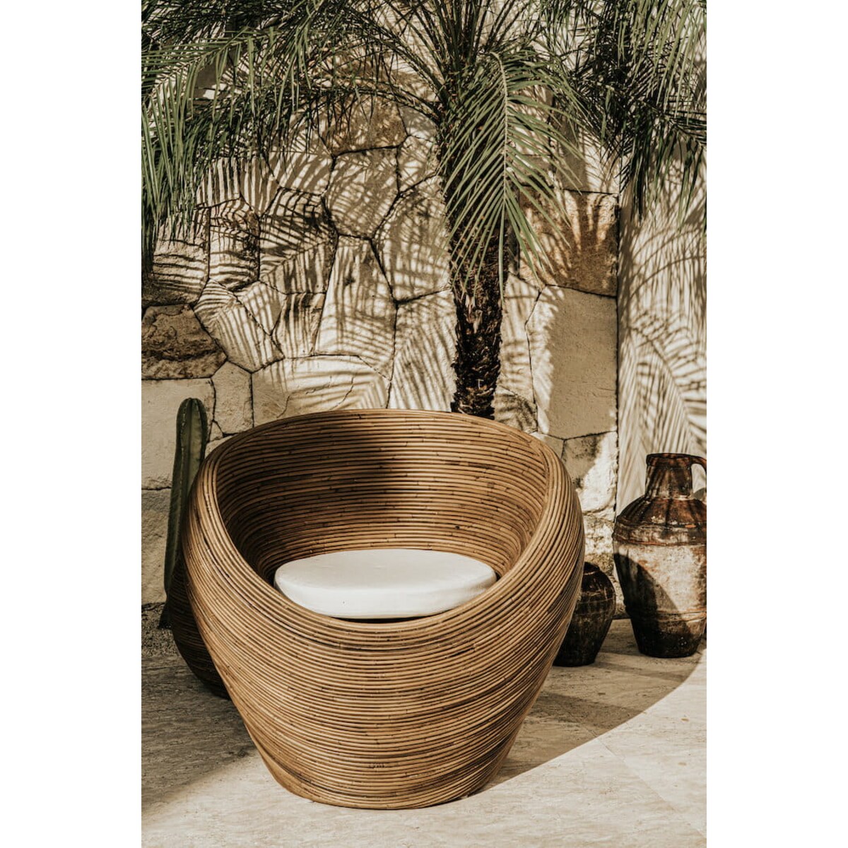 FOTEL RATTANOWY TEGAL CIEMNY