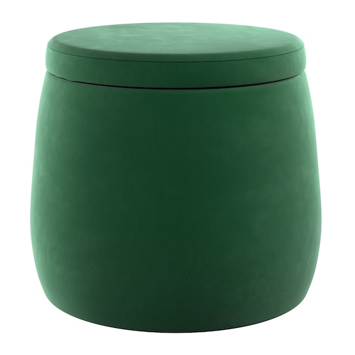 Puf Candy Jar, butelkowa zieleń, ø40, wys. 40 cm, Posh Velvet
