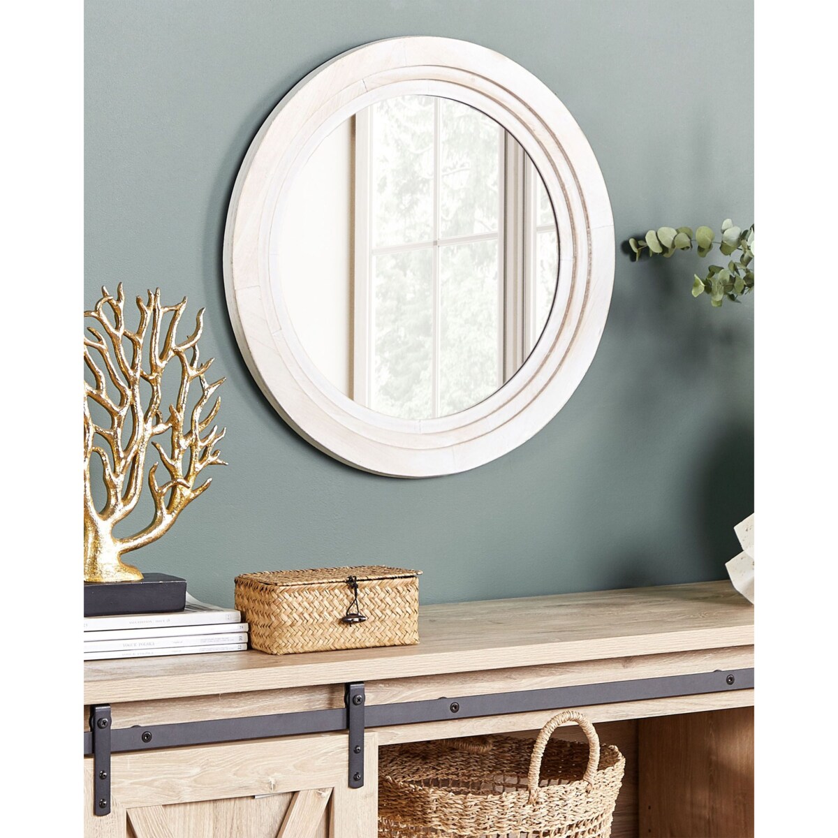 Lustro ścienne DELICIAS 60 cm 60 cm Złamana biel