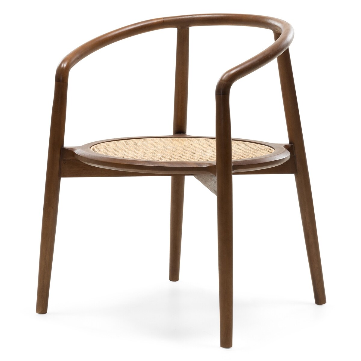 Krzesło drewniane CHARLOTTA 80x60x57 cm orzech zaokrąglone