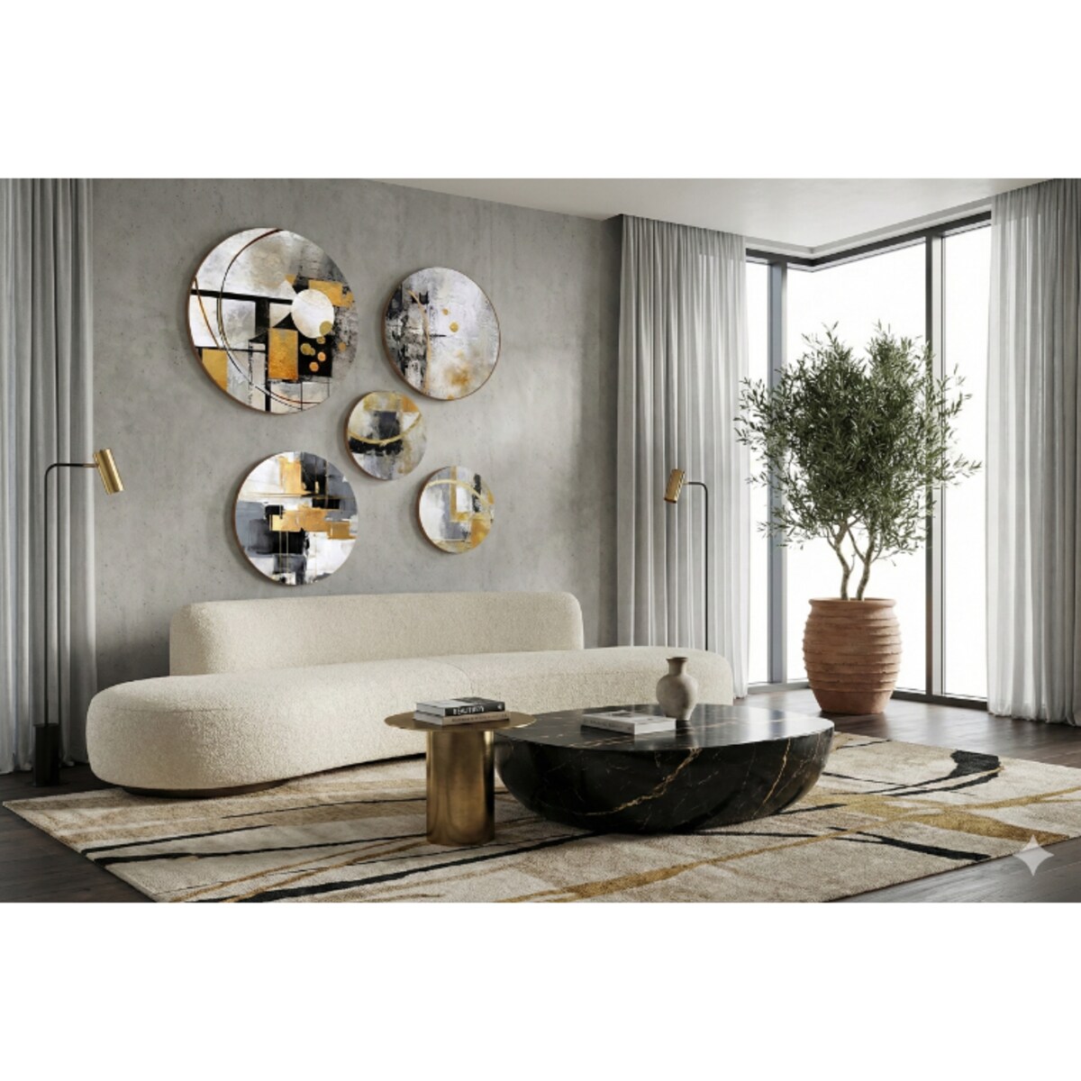 Nowoczesne Złote Obrazy na ścianę do pokoju salonu sypialni Abstrakcja