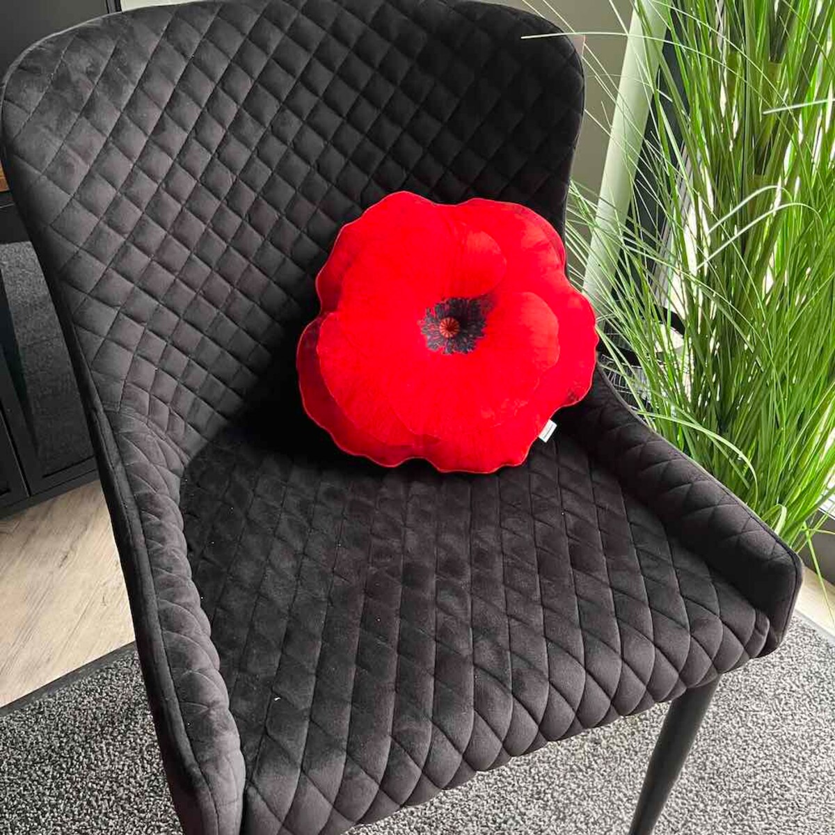 Poduszka mały czerwony Mak polny kwiaty polne