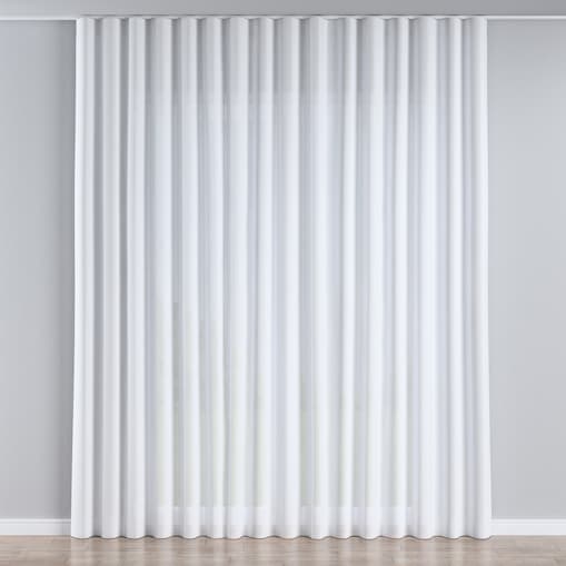 Firana na taśmie wave 300x265 prześwitujący biały