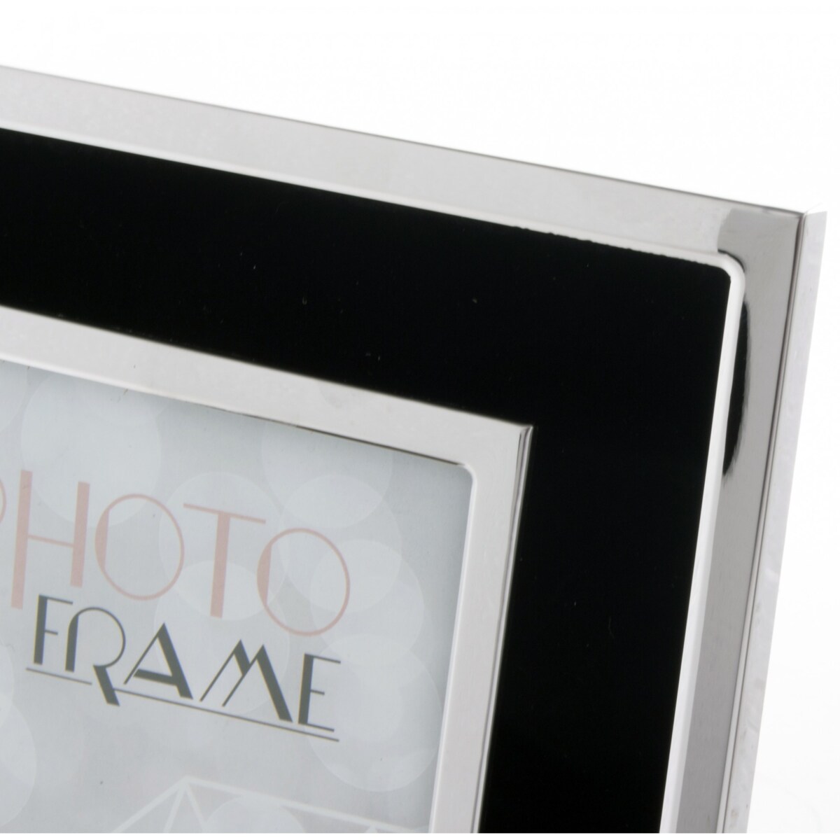 Ramka srebrno-czarna na zdjęcie 27x22 cm SILVINA