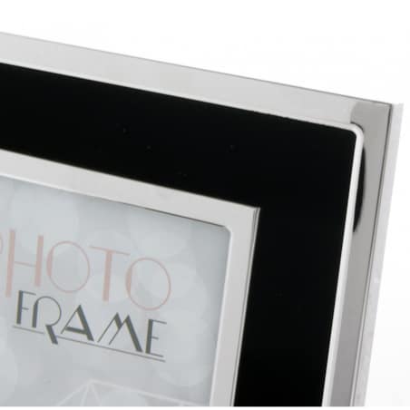 Ramka srebrno-czarna na zdjęcie 27x22 cm SILVINA