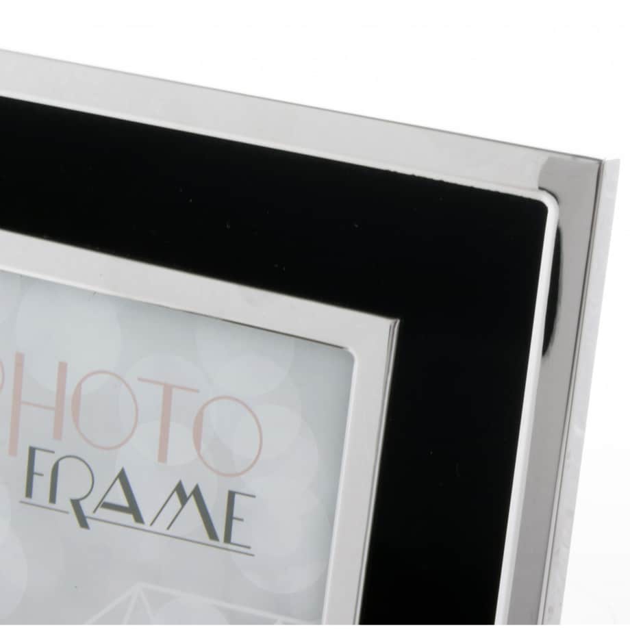 Ramka srebrno-czarna na zdjęcie 27x22 cm SILVINA