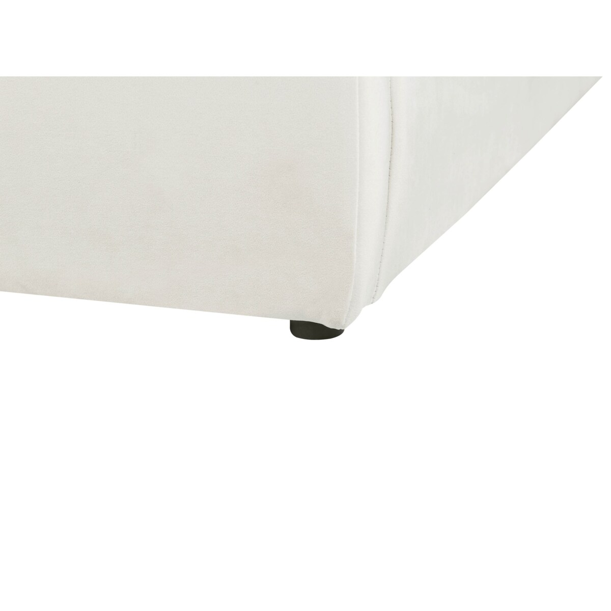 Łóżko wodne Welur BAJONNA 180 x 200 cm Złamana biel