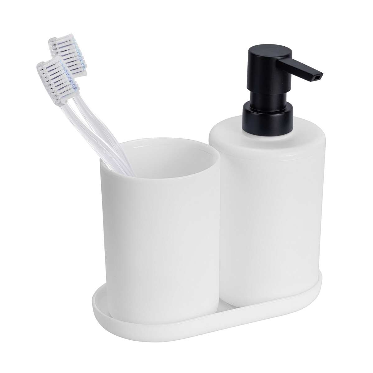 Zestaw łazienkowy, dozownik i kubek na szczoteczki, FANO, 350 ml