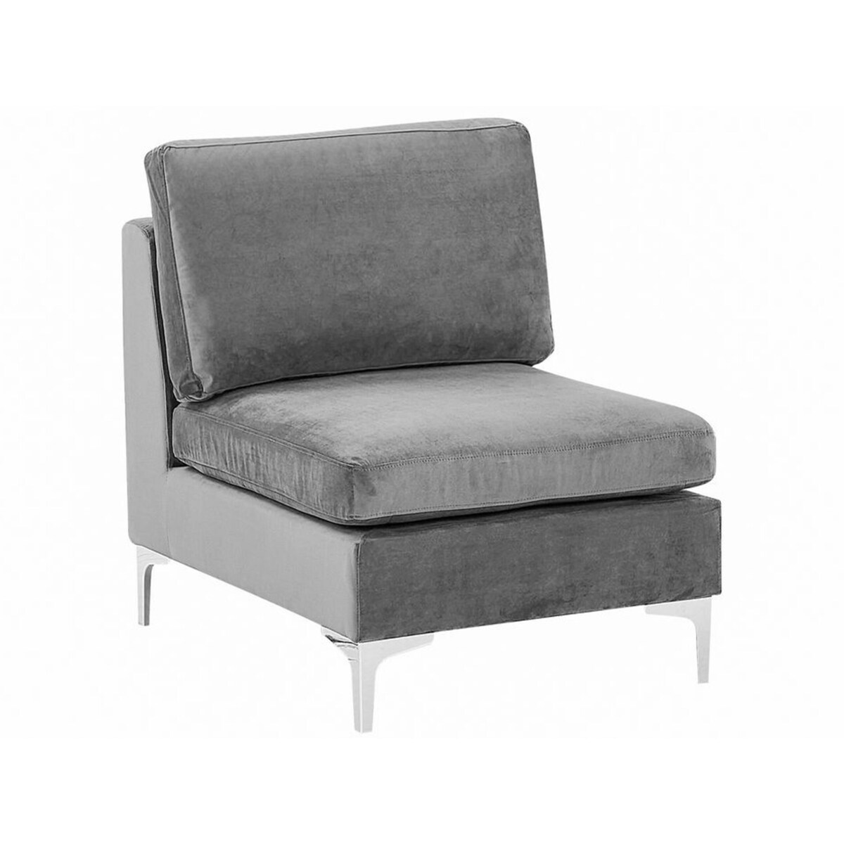 Sofa modułowa 6-osobowa welurowa szara EVJA
