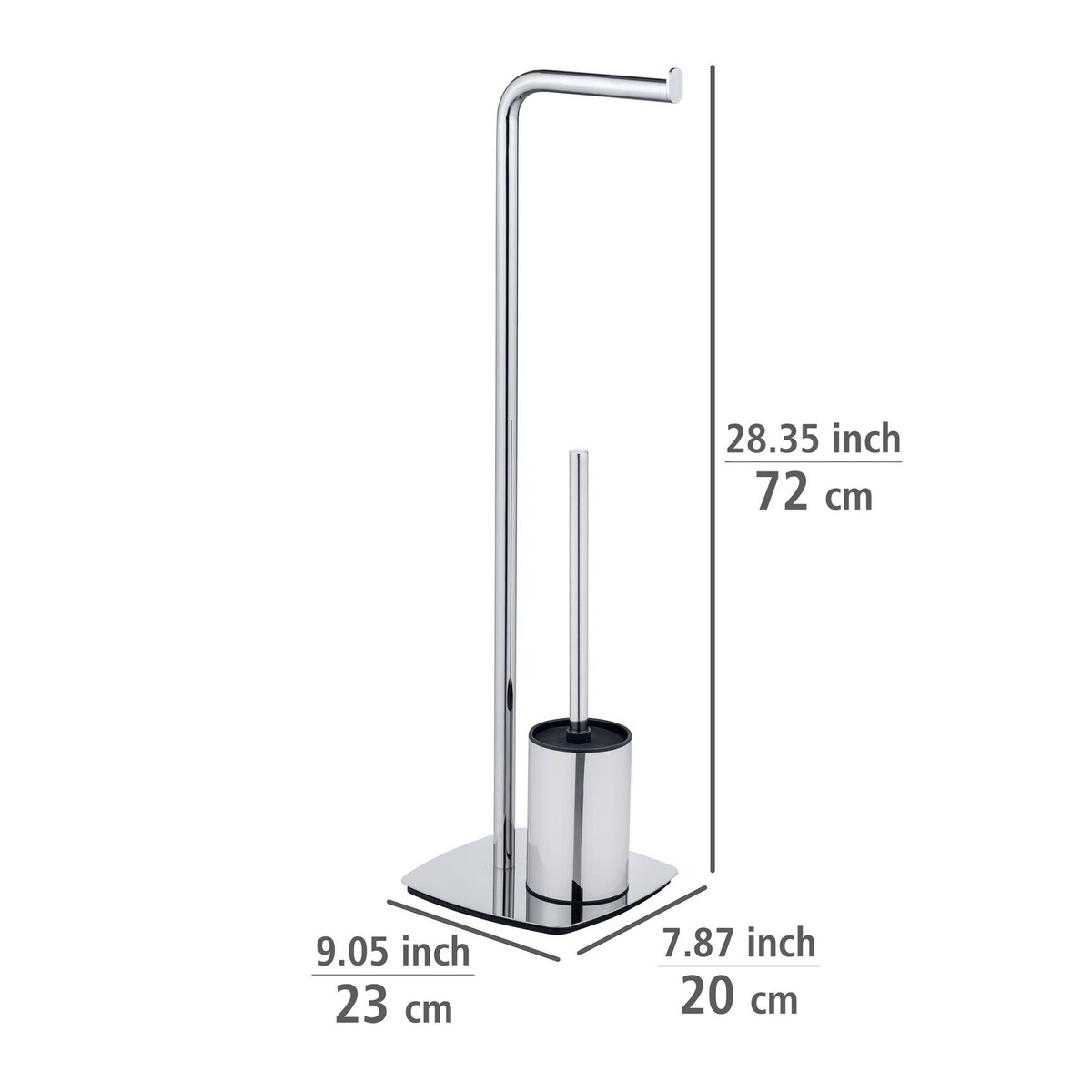 Szczotka do WC z uchwytem na papier toaletowy, chromowana, IRIA, WENKO