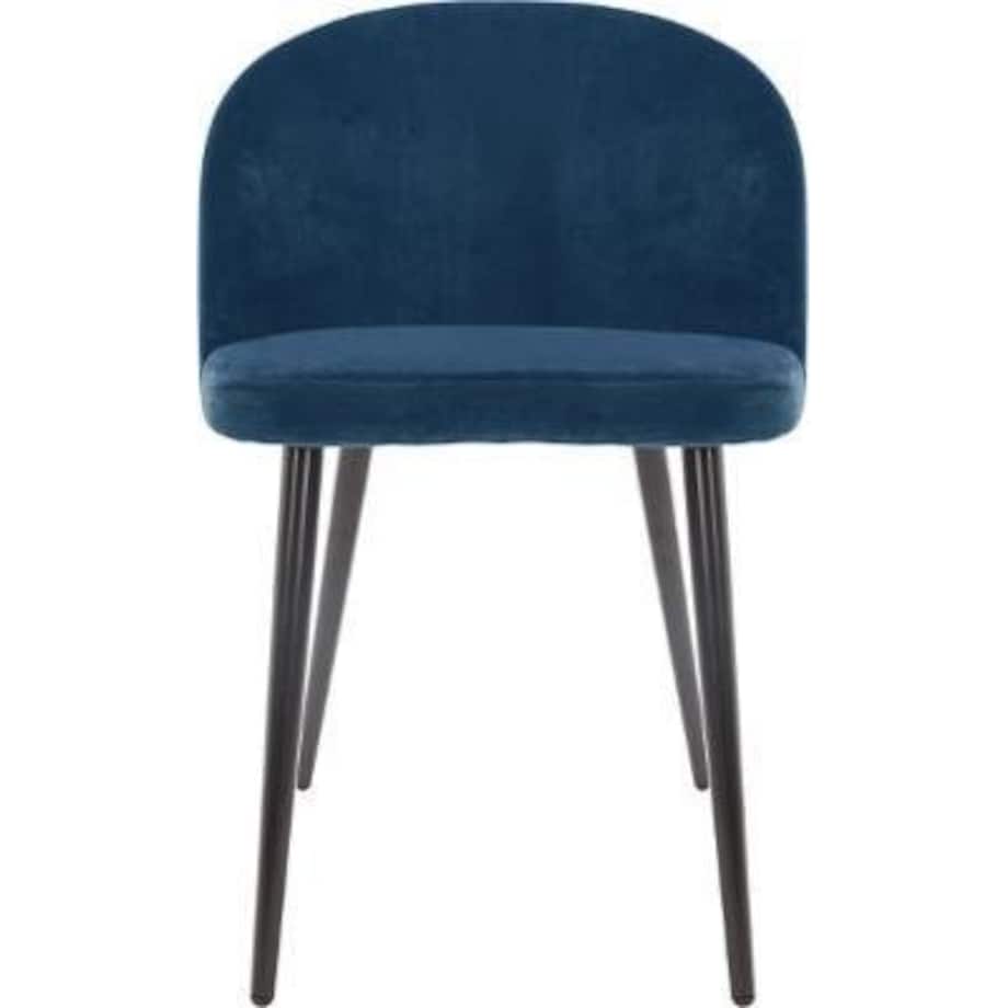 Krzesło NELA z profilowanym oparciem i metalowymi nóżkami