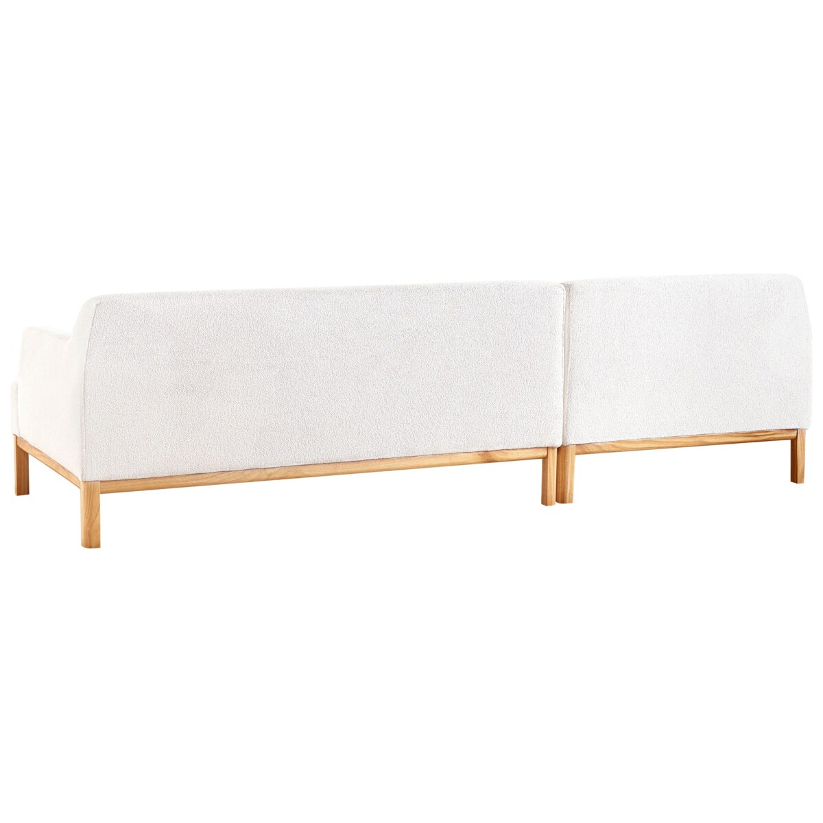 Sofa narożna prawostronna SOSJO Złamana biel Boucle Prawostronny