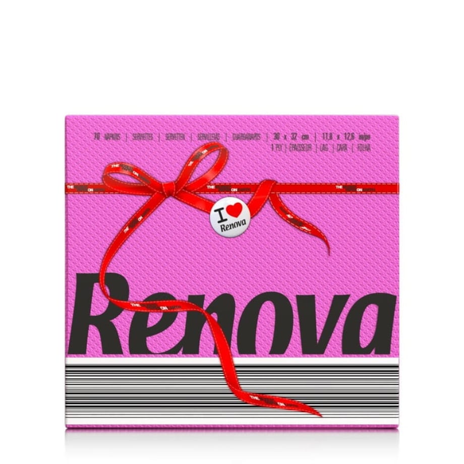 Serwetki papierowe Renova Red Label różowe 70 szt