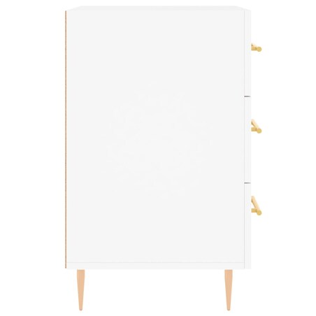 vidaXL Szafka nocna, biała, 40x40x66 cm, materiał drewnopochodny