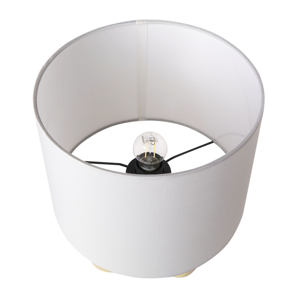 Lampa stołowa ceramiczna żółta ABBIE