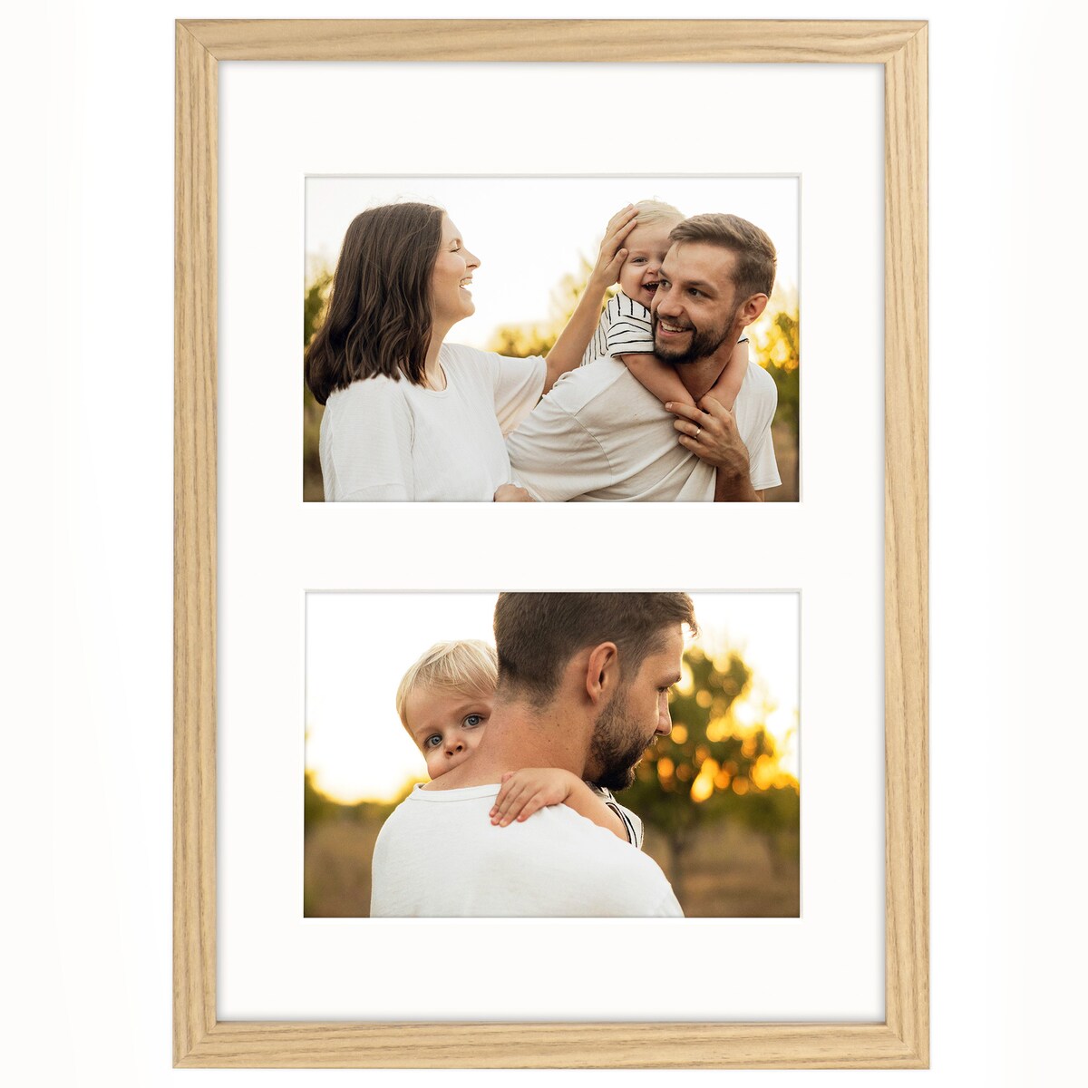 Ramka na 2 zdjęcia 10x15 cm foto galeria zdjęć multirama dębowa 21x30 cm FRAMAI