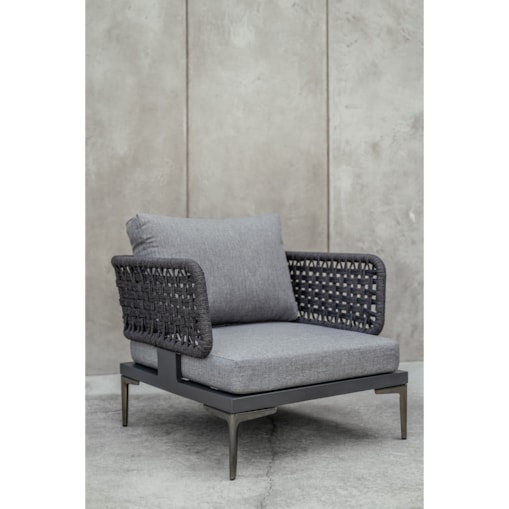 FOTEL ALUMINIOWY TIZIANO SZARY