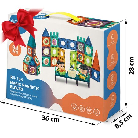 Klocki magnetyczne 3d edukacyjne dla dzieci Ricokids