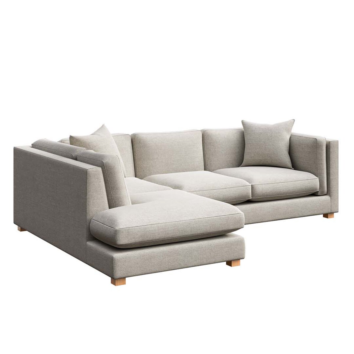 Pomo sofa narożna lewa Jasnobeżowa