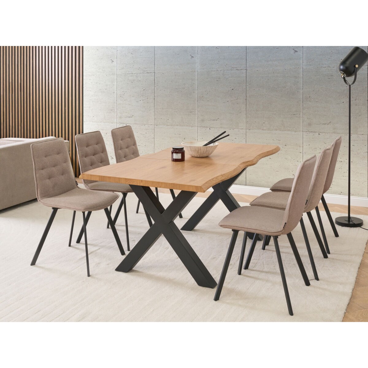 Stół do jadalni rozkładany BRONSON Brązowy 140/180 cm 90 cm