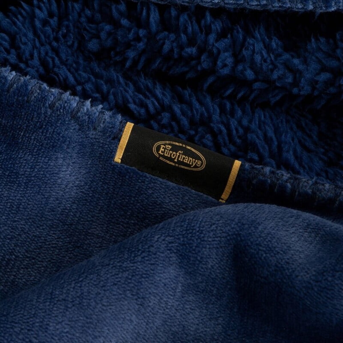 Koc narzuta 200x220 Tedy granatowy dwustronny