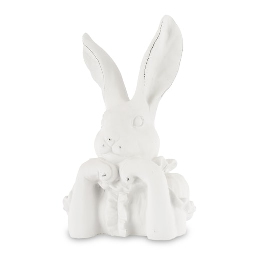 Figurka popiersie królika 29x17x13 cm TORACE biały