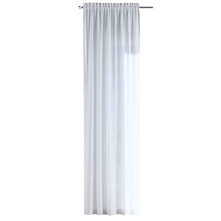 Zasłona na kanale z grzywką 1 szt. 130x245 prześwitujący biały