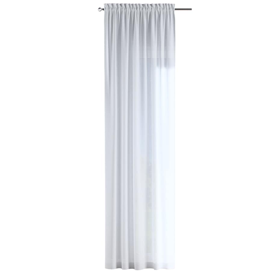 Zasłona na kanale z grzywką 1 szt. 130x245 prześwitujący biały
