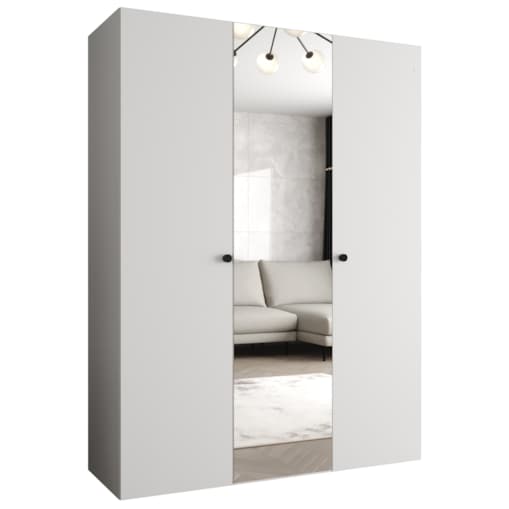 Szafa uchylna otwierana PARMA 2 150 wys. 202 cm Biały + u. Czarny