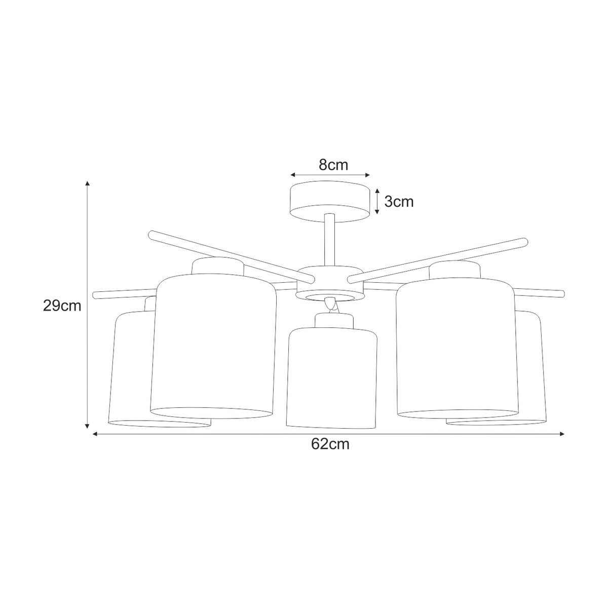 Lampa sufitowa K-5522 z serii AURELIA