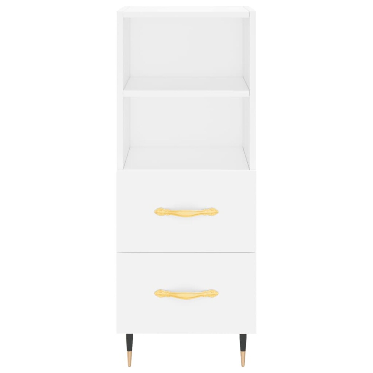 vidaXL Wysoka szafka, biała, 34,5x34x180 cm, materiał drewnopochodny