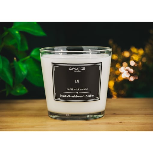 Świeca Zapachowa Sojowa No9 /70h/Bursztyn Piżmo Drzewo Sandałowe 800g