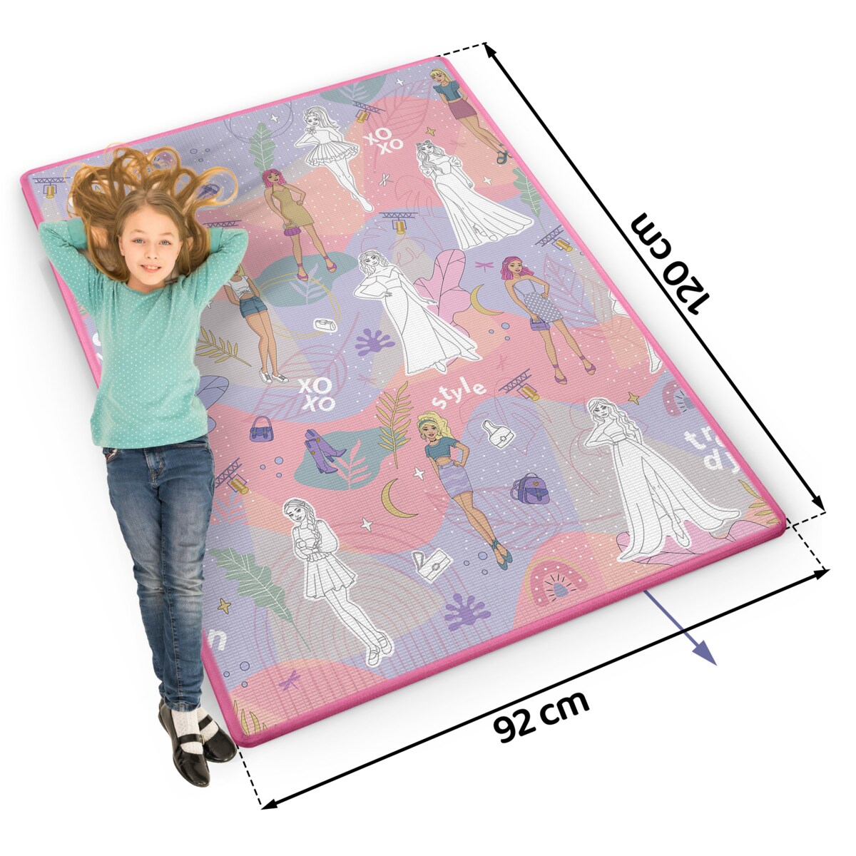 Mata edukacyjna piankowa dywan do malowania 92x120 cm zmywalna Ricokids