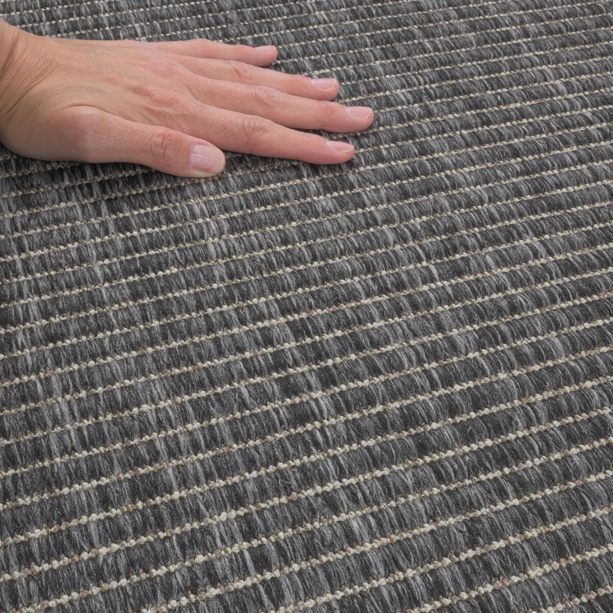 Chodnik płasko tkany Roma 68x114 cm Ramka Antracytowy