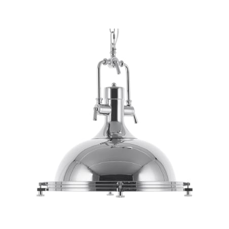 Lampa wisząca metalowa srebrna EBRON