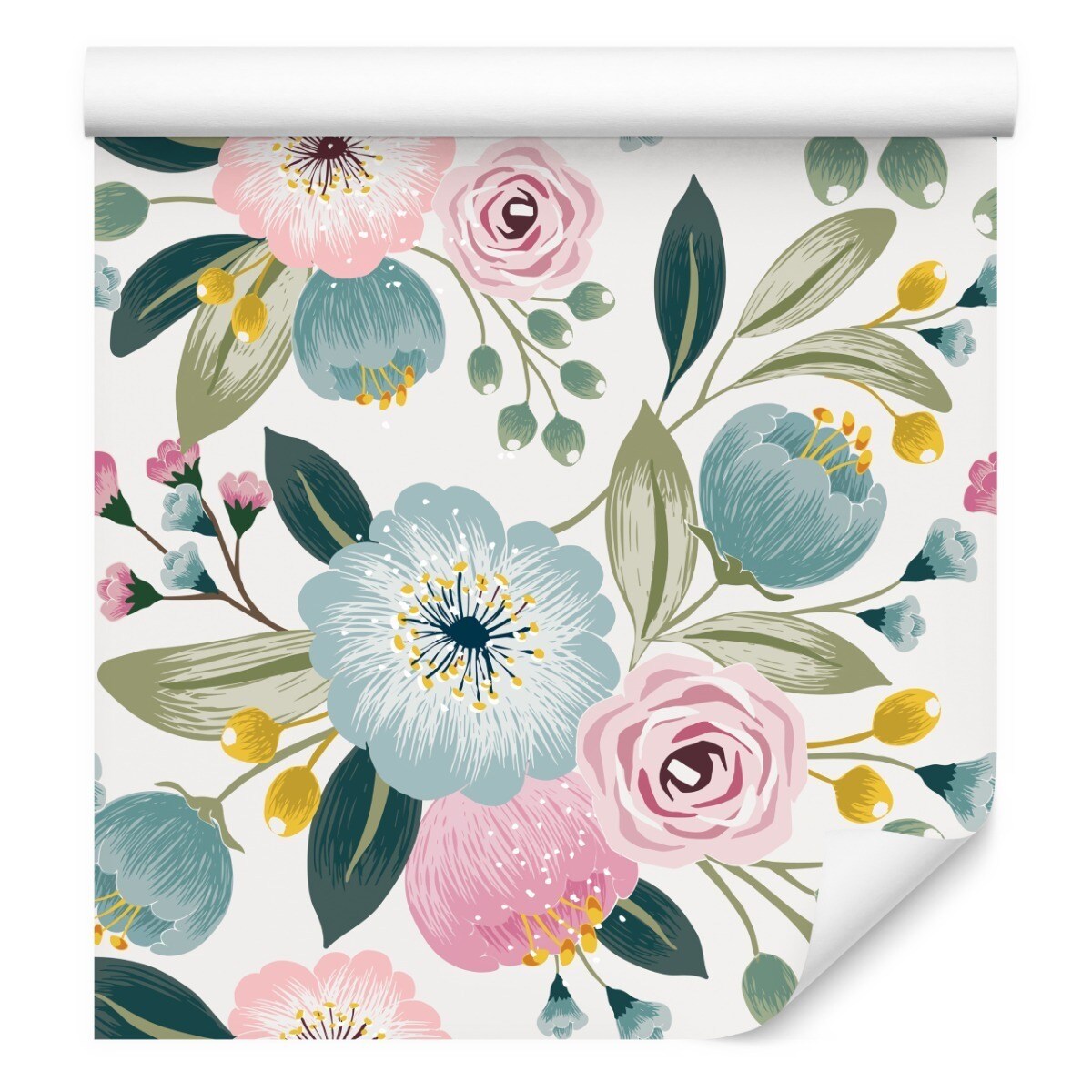 Tapeta Kolorowe KWIATY Liście Rośliny Natura