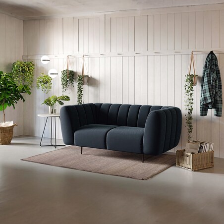 Shel Sofa 2-osobowa - ciemnoniebieska