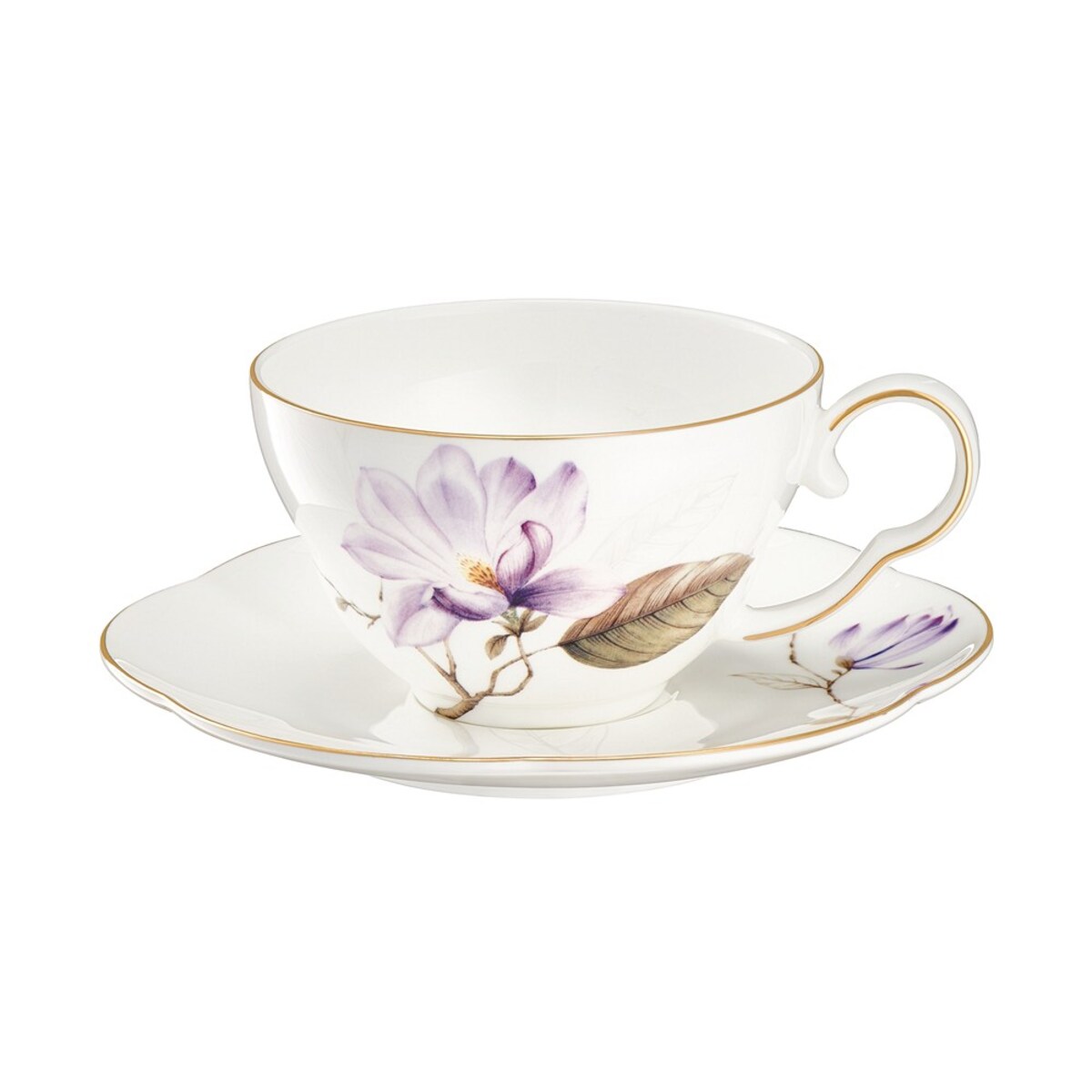 VILLA ITALIA Filiżanka do herbaty porcelanowa 200 ml ze spodkiem SECRET of SPRING