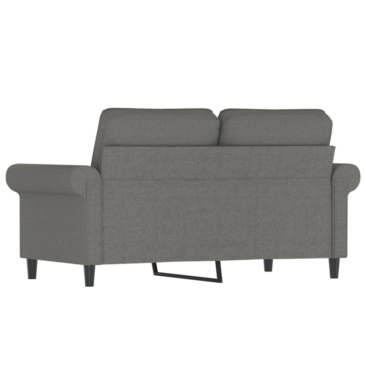 vidaXL Sofa 2-osobowa, ciemnoszara, 120 cm, tapicerowana tkaniną