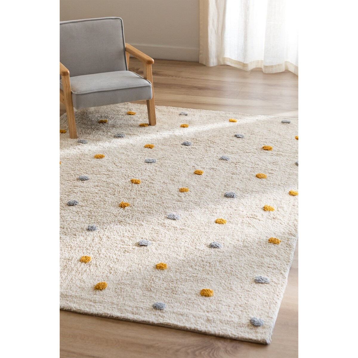 Dywan bawełniany w kropki Tepto 120x170 cm