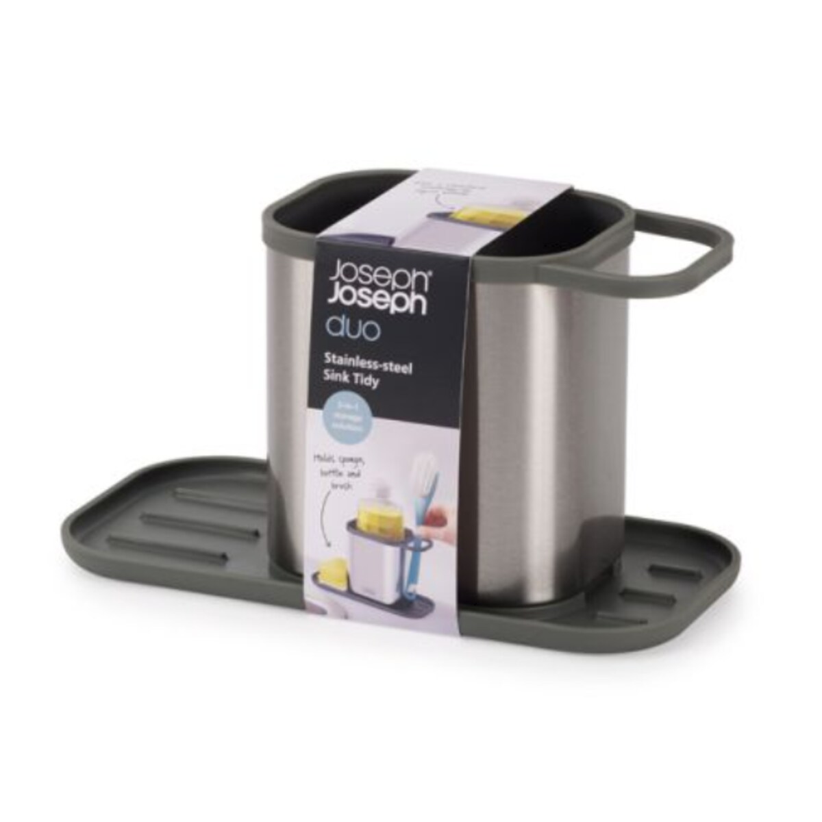 Organizer do zlewu (stalowy) Duo Joseph Joseph