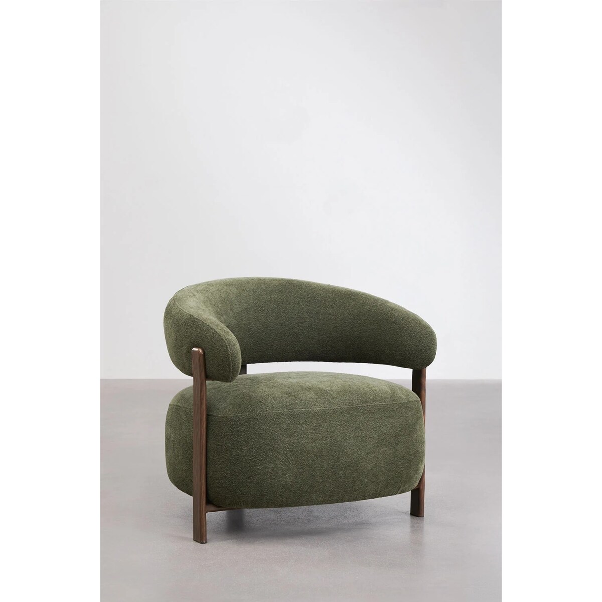 Fotel z tkaniny szenilowej Jolie, butelkowa zieleń