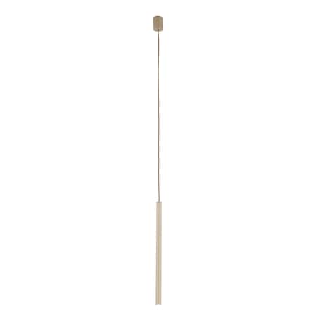 Lampa Wisząca Tk Lighting Ferro Sabia Beżowa Szampańska Ryflowana Metalowa Tuba Sopel Rurka 50Cm 1Xg9