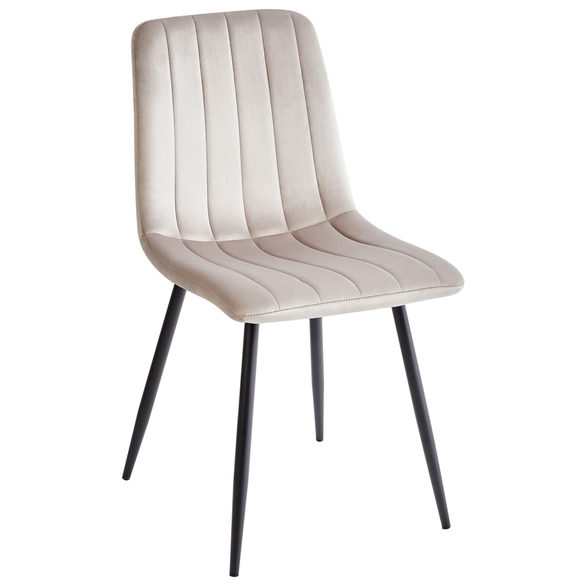 Zestaw 4 krzeseł do jadalni KALISPELL Welur Beżowy