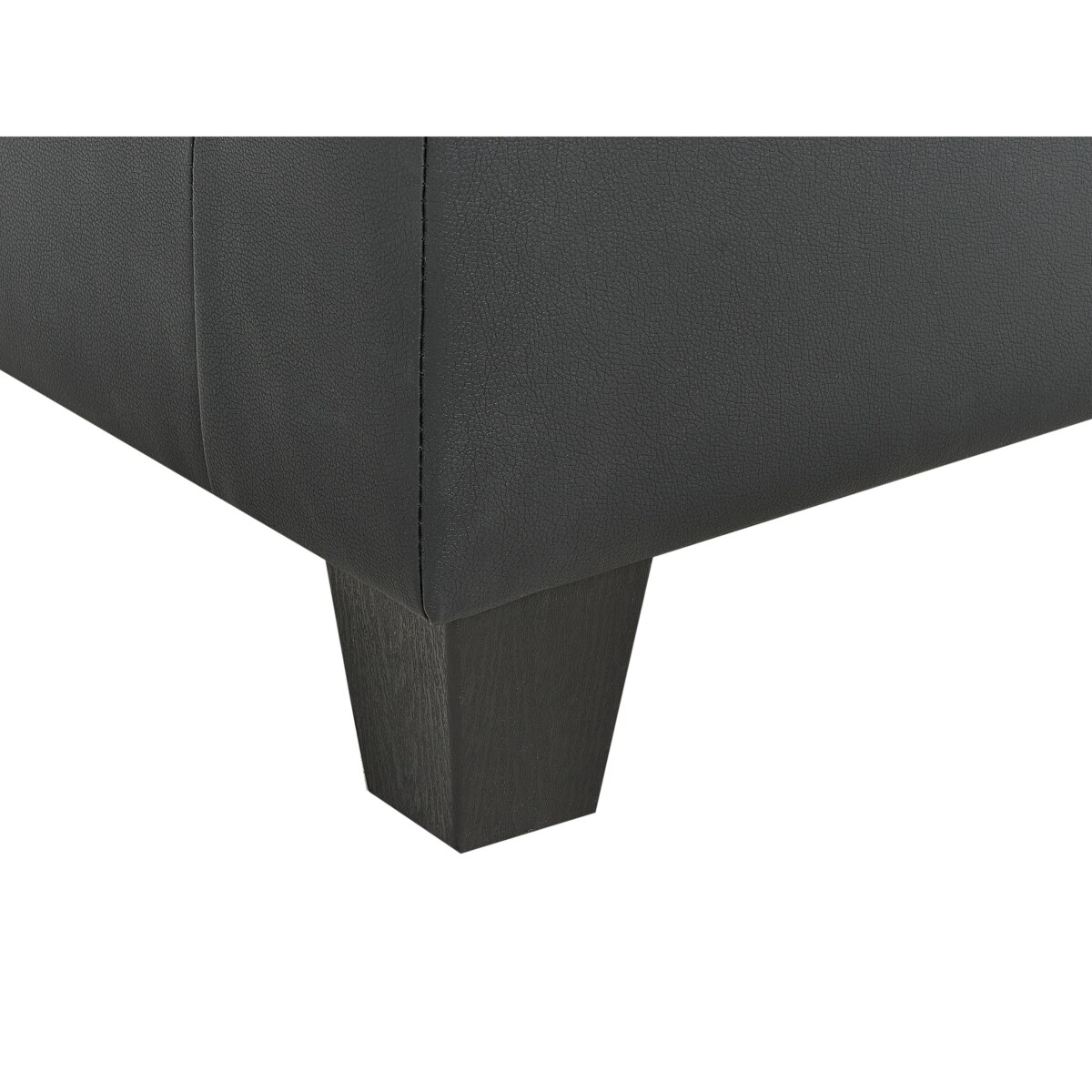 Otomana ekoskóra czarna UNSTAD