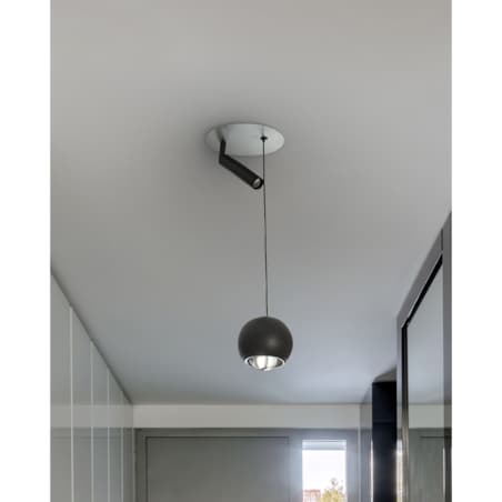 Lampa wisząca LED metalowa 2-punktowa czarna MABOLE