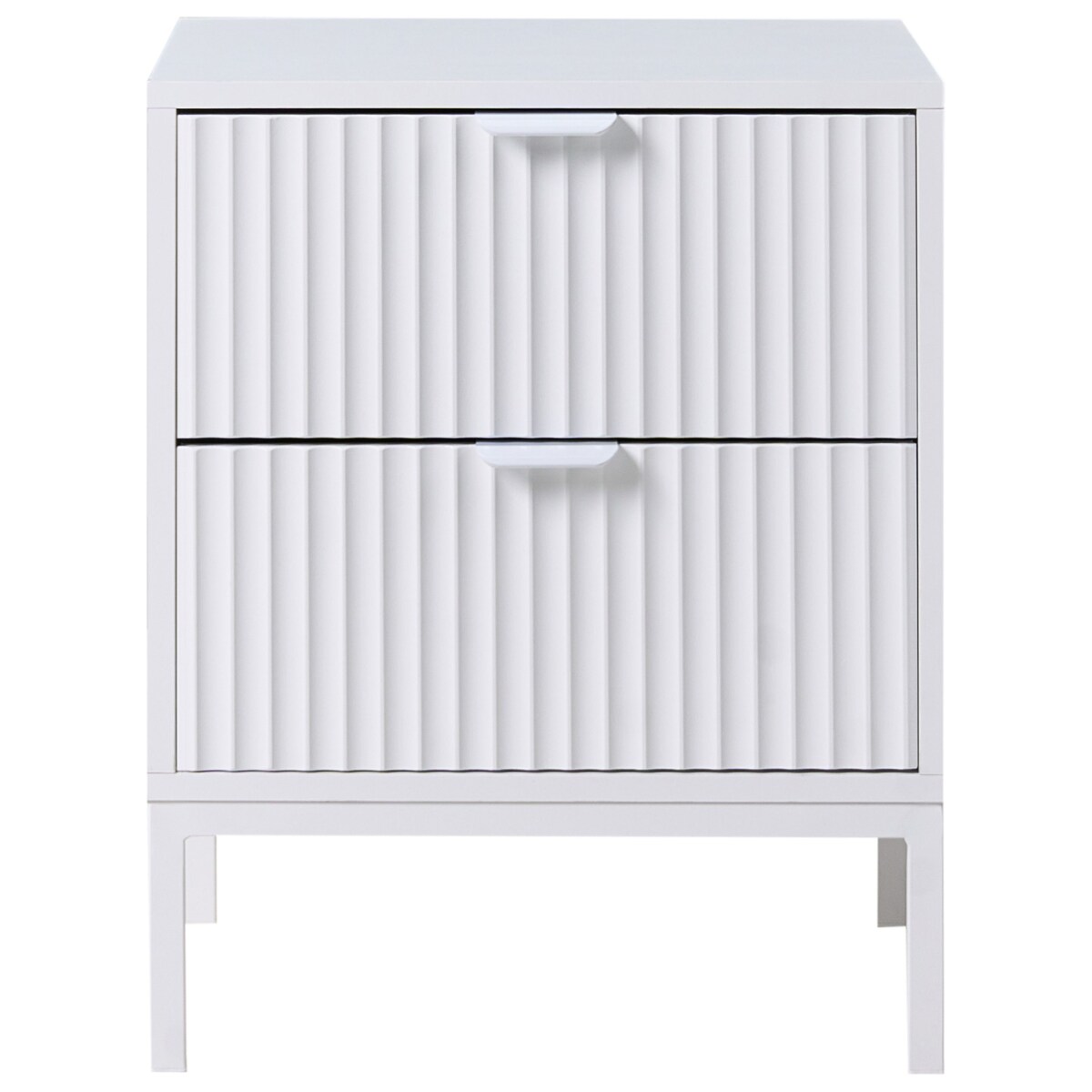 Szafka nocna 2 szuflady ADELAIDE Biały